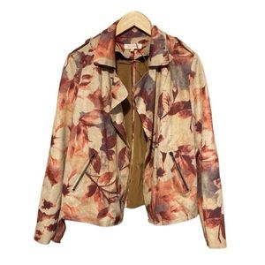 Solitaire floral open front jacket New condition side medium